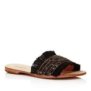 kate spade new york - Solaina Embellished Fringe Slide Sandals